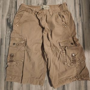 Mens khaki cargo shorts